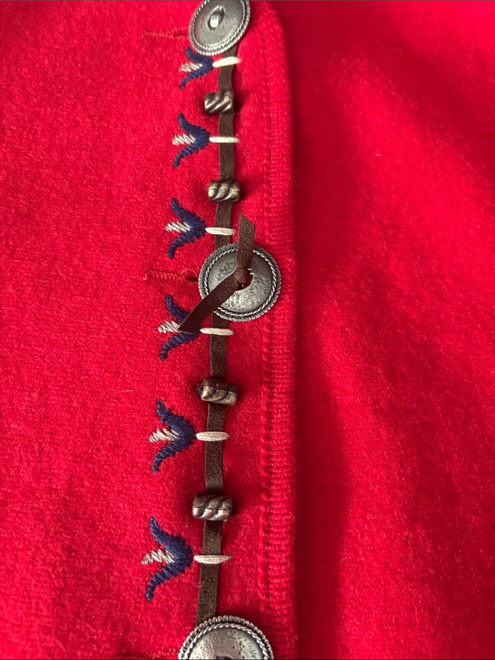 GEISSWEIN Boiled Wool VINTAGE Button-Front Coat/Jacket in Red Size 14 — SO NICE! - Picture 6 of 13